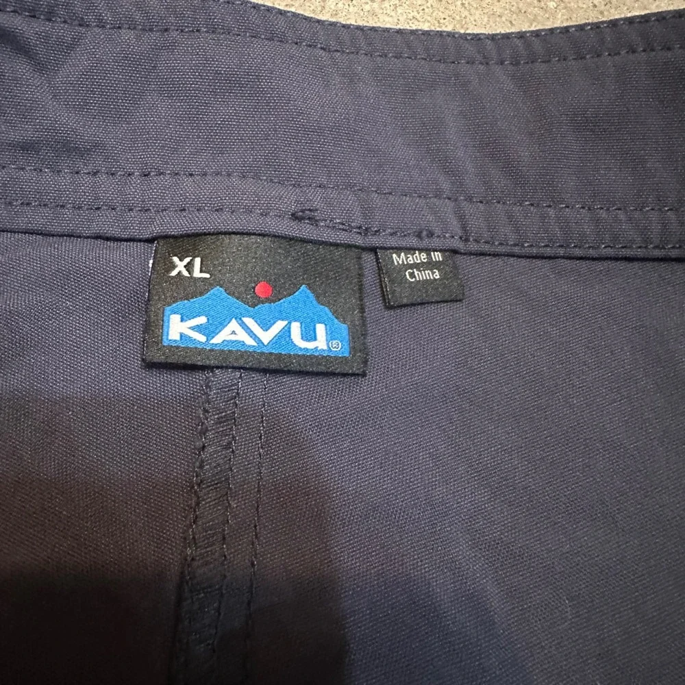 Kavu Shorts Mens XL Navy‎ Blue Nylon Spandex Stretch Outdoor Hiking Board Shorts